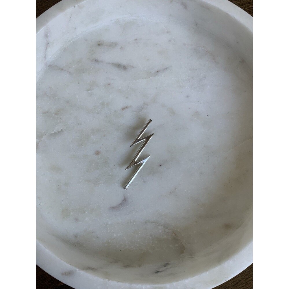 VTG 1977 Sarah Coventry "Thunderstruck" Silvertone Lightning Bolt Pendant Marked